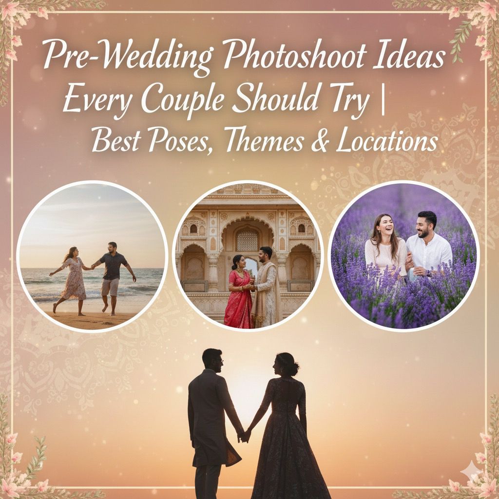 Pre-Wedding Photoshoot Ideas Every Couple Should Try | Best Poses, Themes & Locations